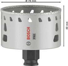 Bosch Pro Diamant-Lochsäge, Durchmesser 70 Millimeter, Höhe 40 Millimeter