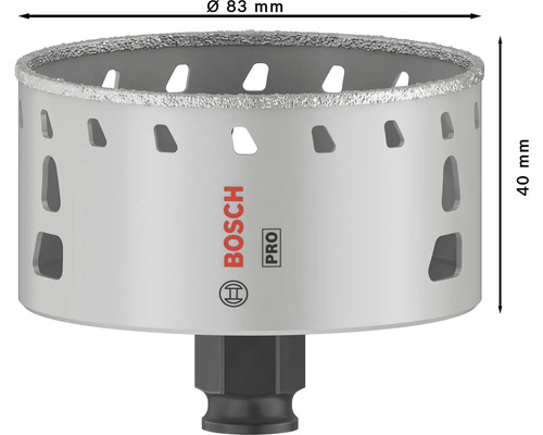Bosch Pro Lochsäge mit einem Durchmesser von 83 Millimetern