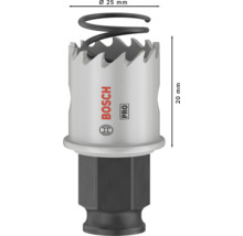 Bosch Logo Lochsäge mit 25 Millimeter Durchmesser und 20 Millimeter Höhe