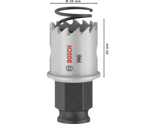 Bosch Logo Lochsäge mit 25 Millimeter Durchmesser und 20 Millimeter Höhe