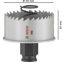 Lochsäge mit 54 Millimeter Durchmesser und 20 Millimeter Höhe mit Bosch Logo