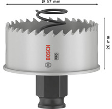 Bosch Logo Lochsäge mit einem Durchmesser von 57 Millimeter und einer Höhe von 20 Millimeter
