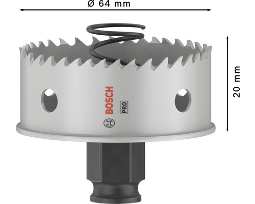 Lochsäge mit 64 Millimeter Durchmesser