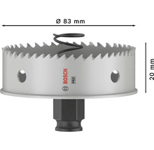 Lochsäge mit 83 mm Durchmesser und 20 mm Höhe, Bosch Logo