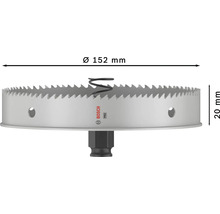 Lochsäge mit 152 Millimeter Durchmesser und 20 Millimeter Tiefe