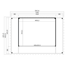 Grundrisszeichnung mit Maßangaben