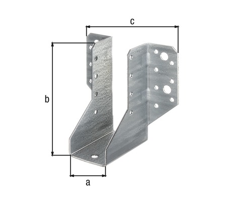 Trägerfuß aus Metall mit Abmessungsangaben