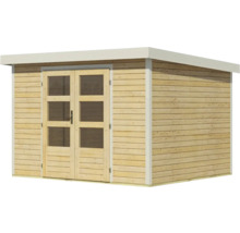 Gartenhaus aus Holz mit Doppeltür und Fenstern