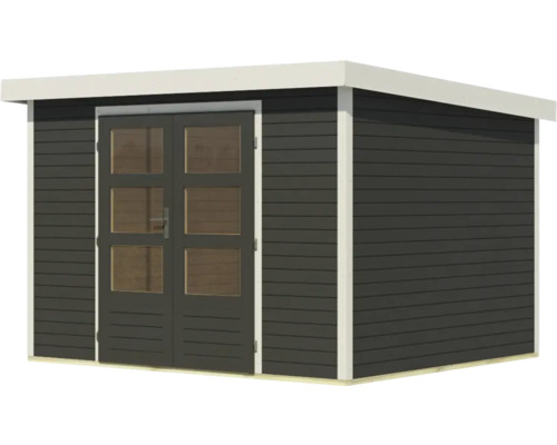 Gartenhaus aus Holz mit Doppeltür und Fenstern