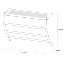 form&style Wandregal mit Handtuchstange 42x56 cm