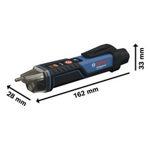Bosch Professional GVD 1000-17 Spannungsprüfer mit Abmessungen