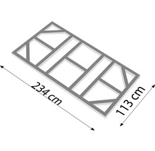 Holzrahmen mit Abmessungen 234 cm x 113 cm