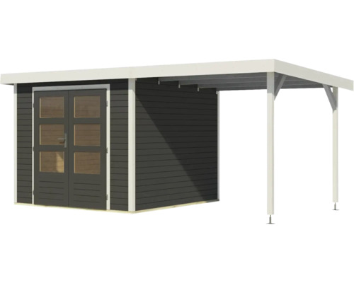 Gartenhaus mit Anbau aus Holz