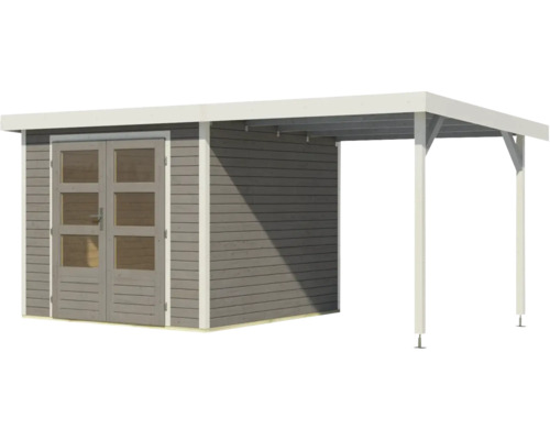 Gartenhaus mit Überdachung aus Holz