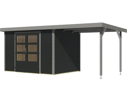 Gartenhaus mit Doppeltür und Vordach