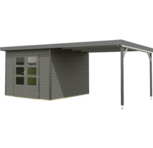 Holzgartenhaus mit Carport für den Außenbereich