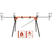 Werkbank Untergestell mit einer maximalen Traglast von 150 Kilogramm und einem Gewicht von 8,95 Kilogramm.