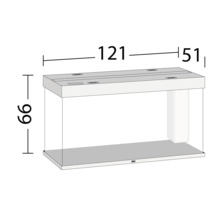 Aquarium JUWEL Rio 350 mit LED-Beleuchtung, Pumpe, Filter, Heizer ohne Unterschrank helles Holz