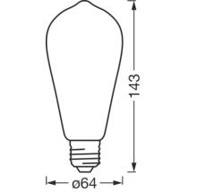 Abmessungen einer Glühbirne