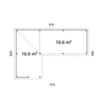 Grundriss mit Maßangaben und Flächenberechnung