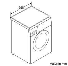 Waschmaschine Abmessungen mit 598 Millimeter Breite