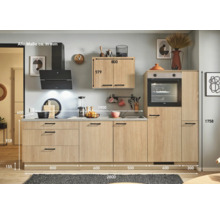 PICCANTE Plus Küchenzeile ohne Geräte Casual 280 cm eiche aviva matt vormontiert Variante rechts 4067368018906