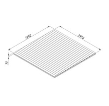 Dachplatte mit den Maßen 2950 x 2950 x 73 Millimeter