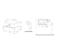 Jungborn Waschtischunterschrank TRENTA BxHxT 70 x 26 x 49,8 cm Frontfarbe grün salvia matt TRE DESK SS 70 1Z B A9146