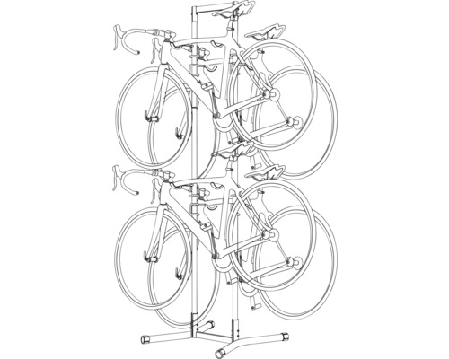 Fahrradständer mit zwei Rennrädern