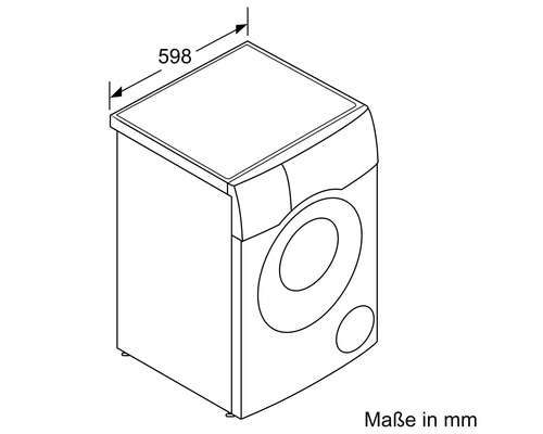 Waschmaschine Abmessung 598 Millimeter
