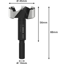 Forstnerbohrer mit 45 mm Durchmesser und 88 mm Gesamtlänge