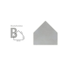 Beton Terrassenplatte Bischofsmütze grau 49,5 cm x 50 cm x 5 cm