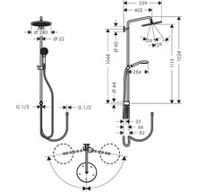 Duschsäule inkl. Umsteller hansgrohe Croma Select chrom glänzend 26793000