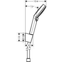 Handbrause Set hansgrohe Crometta 100 Vario EcoSmart rund Ø 100 mm inkl. Brauseschlauch 1250 mm chrom 26693400
