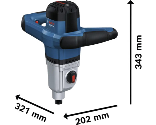 Bosch Professional Quirlmaschine mit Abmessungen