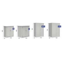Terrassenschrank Biohort Romeo L High 132 x 87 x 181 cm quarzgrau-metallic