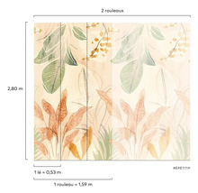 Illustration einer Tapete mit Pflanzenmuster