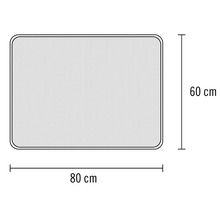 Illustration eines Insektenschutzgitters mit den Maßen 80 mal 60 Zentimeter.