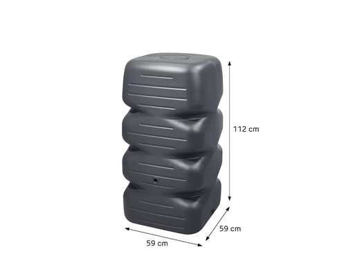 Wassertank aus Kunststoff, circa 112 x 59 x 59 cm