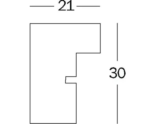 Abmessungen Profil: 21 x 30 Millimeter