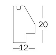 Profilzeichnung mit Maßangaben 12 und 20