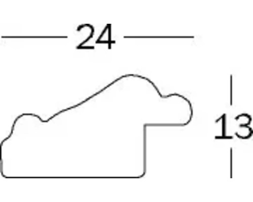 Profilquerschnitt mit Maßangaben 24 und 13