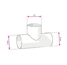 Rohrverbinder T-Stück mit den Maßen 15 mm und 1/2 Zoll