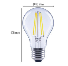 LED Leuchtmittel mit den Maßen 60 mm Durchmesser und 105 mm Höhe