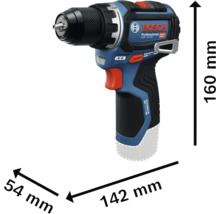 Bosch Professional GSR 12V-32 Akku-Bohrschrauber mit Größenangaben