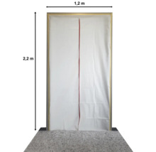 Staubschutztür mit den Maßen 1,2 Meter mal 2,2 Meter