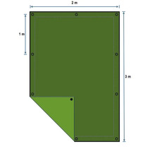 Abdeckplane mit Ösen, 2 x 3 Meter