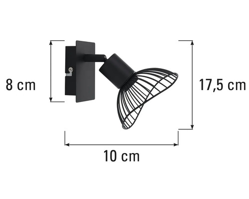 Abmessungen der Wandleuchte