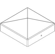 Pyramidenförmige Pfostenabdeckung für Zaunpfosten