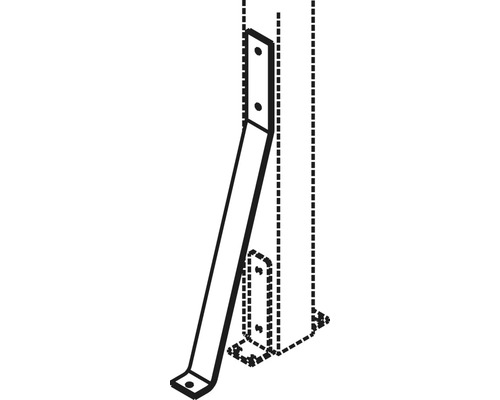 Pfostenanker mit Neigung zur Befestigung von Pfosten